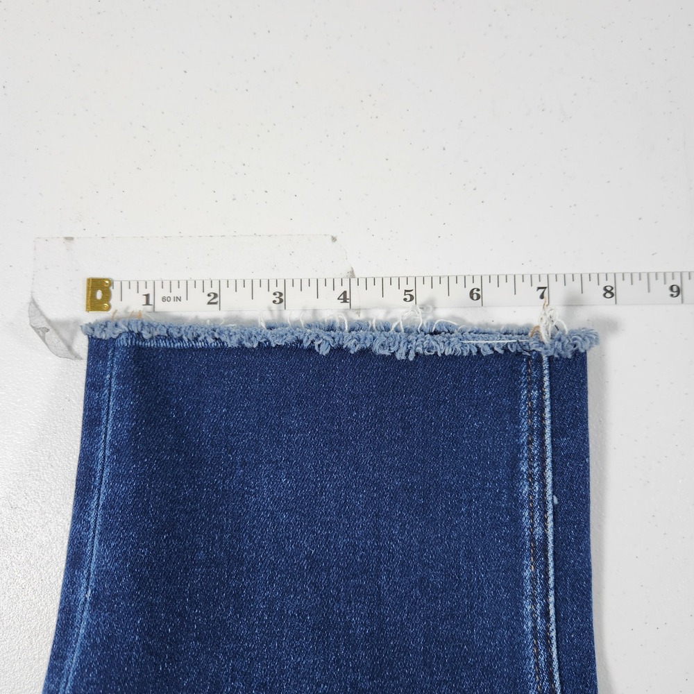Vervet Blue High Rise Straight Leg Raw Hem Jeans Dark Wash Size 32 T5354‎ - Picture 6 of 9